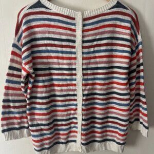 Seasalt Knavock Jumper - Striped Linen Blend Size UK 10 NWT